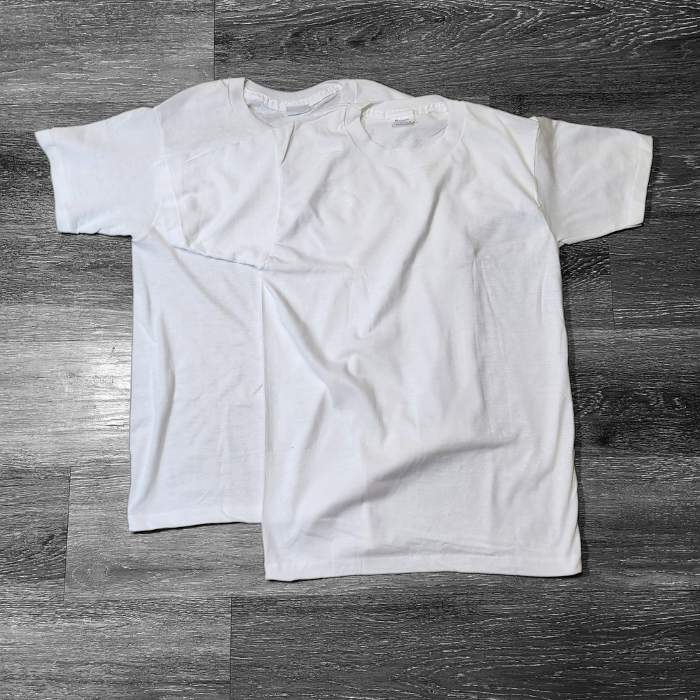 Bundle Of Blank Vintage Made In Canada White Tees. 90s Or 80s Deadstock